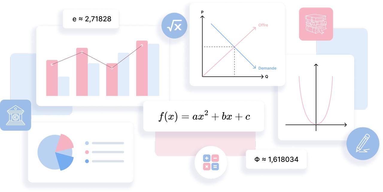 Illustration pédagogique MACOFI Academy — maths, économie et finance