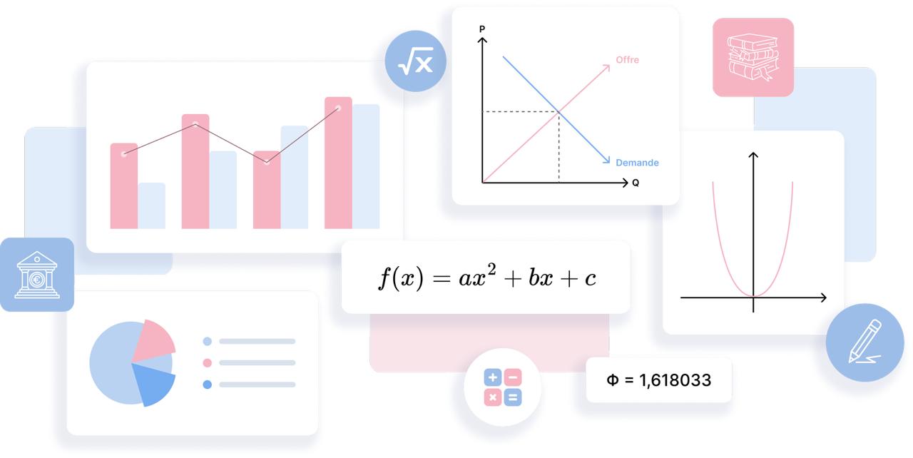 Illustration pédagogique MACOFI Academy — maths, économie et finance